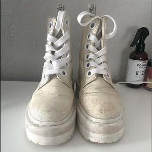 White Glitter Molly Dr. Martens